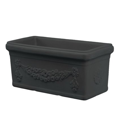 Floreira com Relevo — Preto