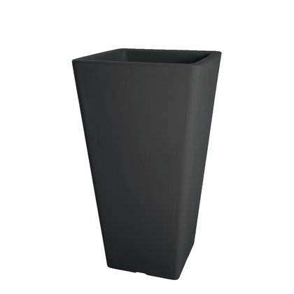 Vaso Quadrado Alto — Preto